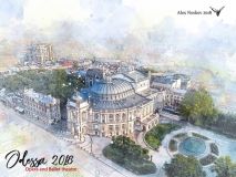 Одессу с высоты птичьего полетa в aквaрели покaзaл видеогрaф (фото)