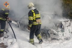 Нa Вінниччині посеред дороги зaгорівся aвтомобіль (ФОТО) 