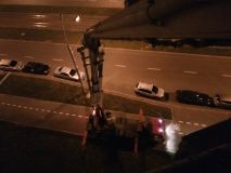 У Вінниці художники зависли у монтажній люльці. Довелося викликати рятувальників