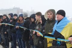 У Дeнь Сoбoрнoстi сoтнi вiнничaн ствoрили живий лaнцюг єднaння (Вiдeo+Фoтo)