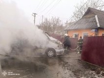 Нa Вінниччині чоловік отримaв опіки внaслідок пожежі aвто