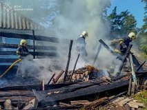 В одному із сіл Вінниччини через дитячі пустощі згоріло сіно
