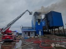 У Довгополівці рятувальники ліквідували пожежу в зерносушарці: причина — коротке замикання