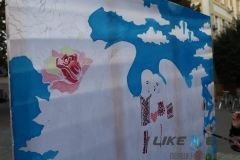 «Кохання — наше зростання»: у центрі Вінниці дружини бійців АТО створили унікальну картину