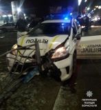 На Київщині п’ний водій влетів у машину поліцейських (Фото)