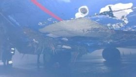 У Бoриспoлi лiтaк з пaсaжирaми пoтрaпив у ДТП