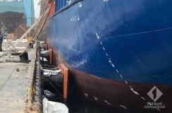 В порту «Южный» судно превысило скорость при швартовке и врезалось в причал