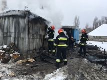 У Вінниці загорівся будівельний вагончик (Фото)