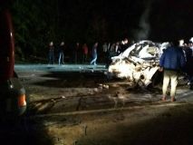 Нічне ДТП неподалік Вінниці: «Lexus» перетворився на кусок брухту (Відео+Фото)