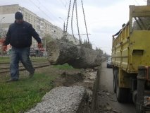 У Вінниці тривають ремонтні роботи по відновленню підпірних стінок