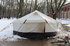 В центре города установили первый пункт обогрева