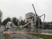 У Вінниці відреставрований «МІГ-15» - уже на новому постаменті (Фото)