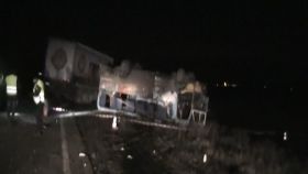 На Херсонщині вантажівка в'їхала в автобус з пасажирами, госпіталізовано семеро людей