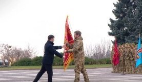 Президент вручив бойовий прапор комбату 59-ї бригади з Вінниччини