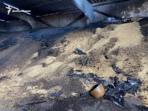 Близько 500 тонн зерна знищено ворожим обстрілом у Краматорському районі