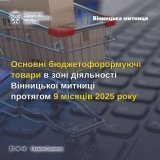 Вінницька митниця перерахувала понад 7,4 млрд грн до держбюджету за 9 місяців 2025 року