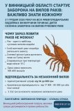 У Вінницькій області вводять заборону на вилов раків