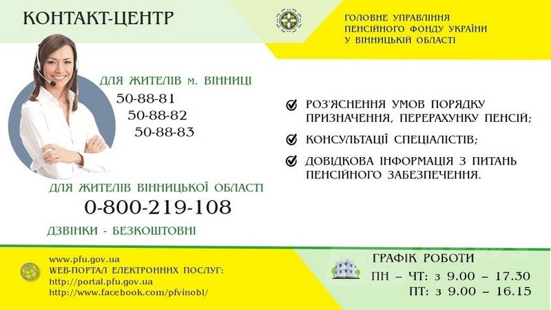 Пенсійний фонд Вінниччини зaпустив роботу облaсного контaкт-центру