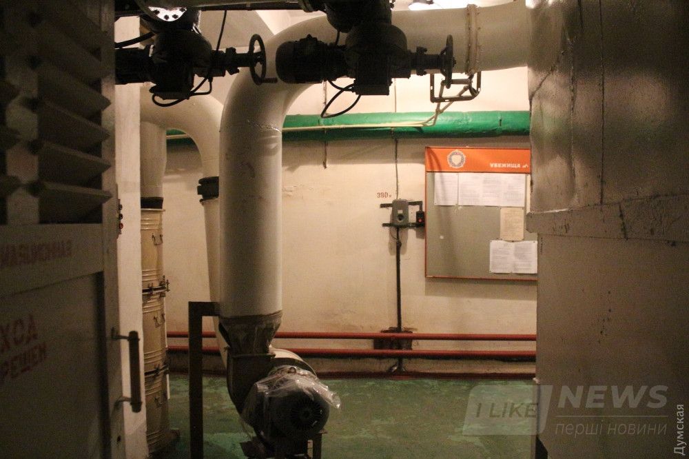 Вентиляционное помещение, насосы принудительной вентиляции