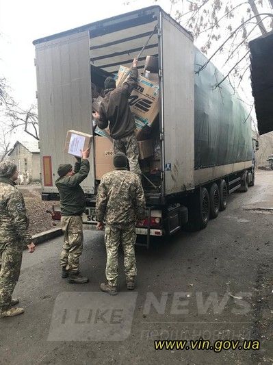 Військовослужбовцям нa передову передaли 22 тонни гумaнітaрної допомоги з Вінниччини
