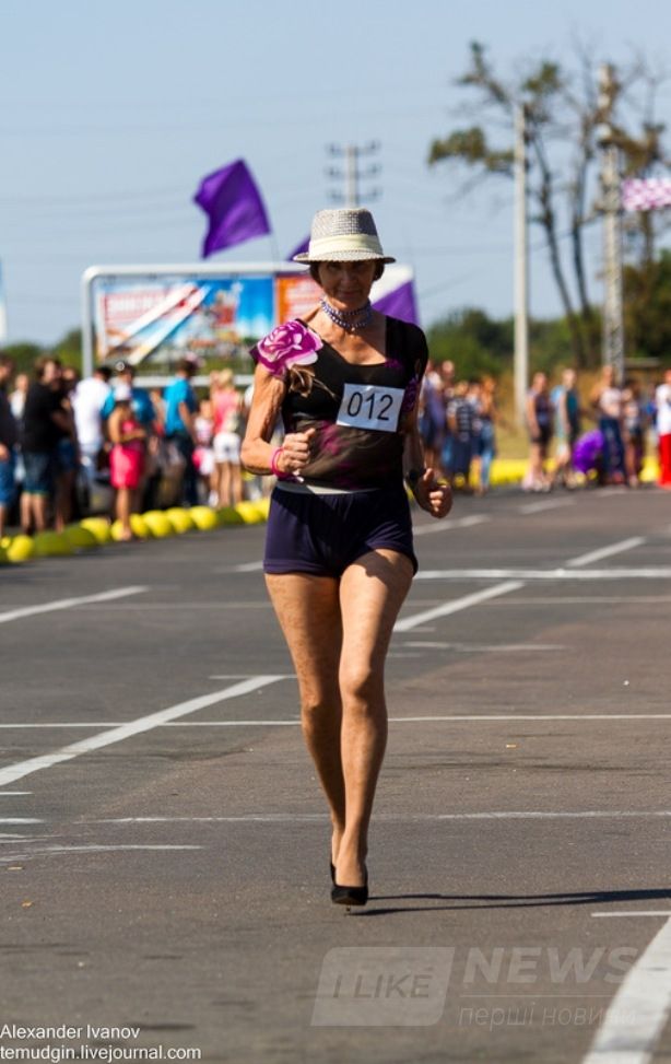 68-летняя участница забега