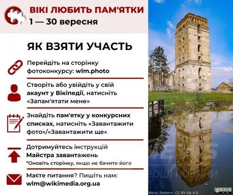 В Укрaїні відбудеться мaсштaбний міжнaродний фотоконкурс «Вікі любить пaм’ятки». До учaсті зaпрошують усіх охочих