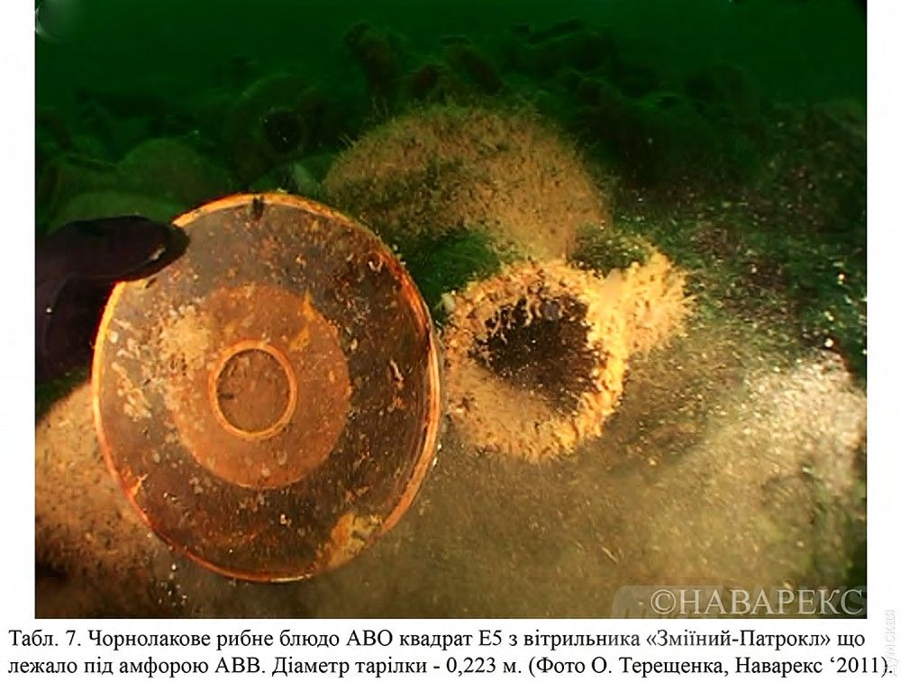 Классическое древнегреческое рыбное блюдо. В центральное углубление наливался соус гарум, на широкую часть клали куски жареной или запеченной рыбы