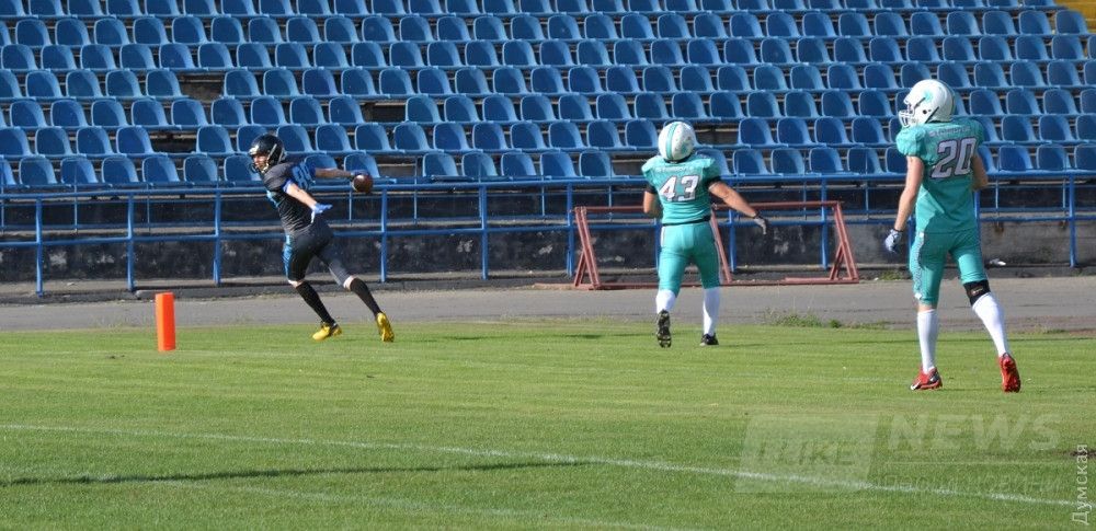 Первый тач-даун одесской команды в домашнем матче