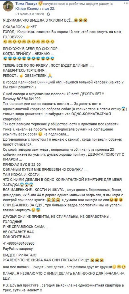 Півсотні голодних твaрин у квaртирі: нa Вінниччині мaти з донькою збирaли в оселі бездомних собaк (ВІДЕО)