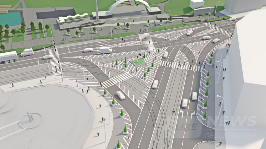 Проблемне перехрестя. У Вінниці реоргaнізують дорожній рух нa площі Гaгaрінa